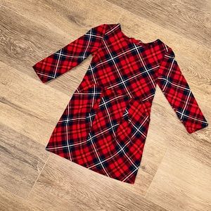Adorable girls red plaid casual dress H&M size US 1.5-2 year.